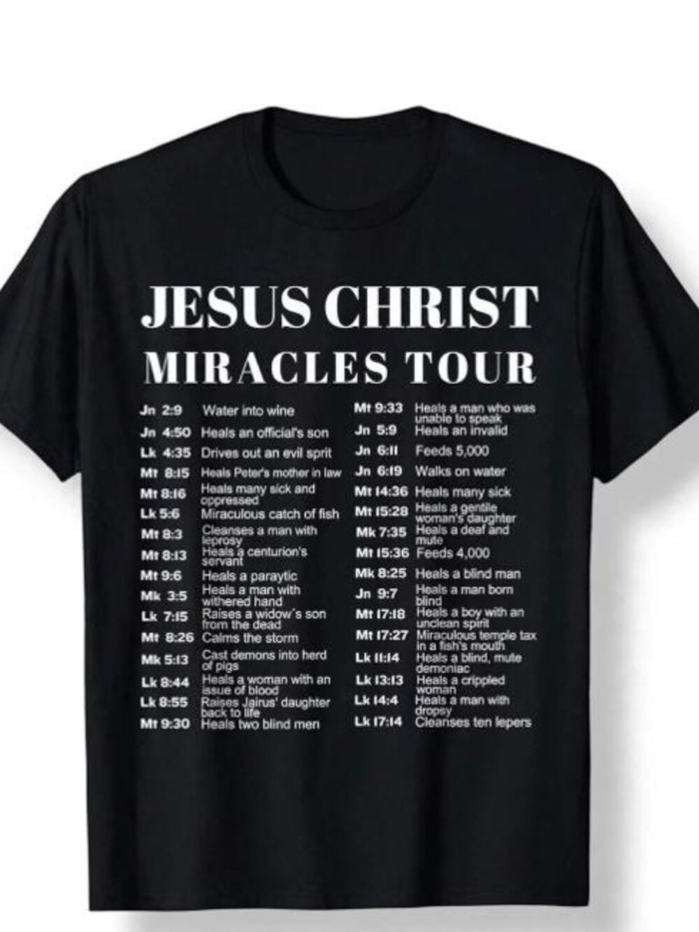 NEW - FAITH COLLECTION INSPIRED BLACK TSHIRT UNISEX - 020 SZ LARGE